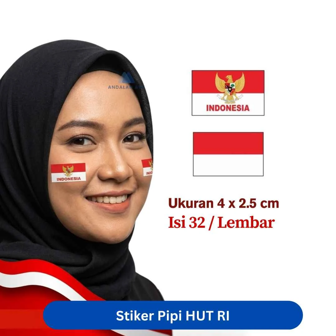 Stiker Pipi Bendera Merah Putih